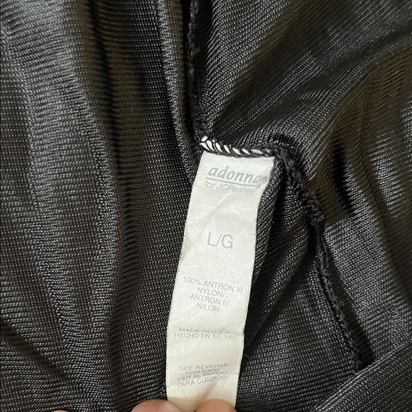 Vintage Adonna Black Satin Sleepwear/Slip Pants Set - Picture 4 of 4